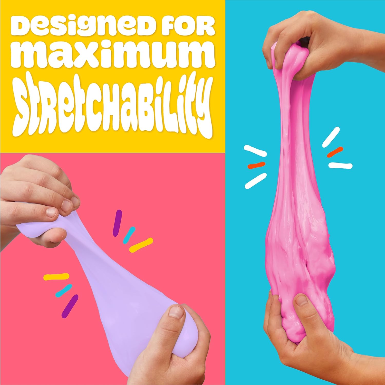 Play-Doh Super Stretch 12er-Pack Variety Kit mit 12 Farben sensorischem Compound-Set für Kinder im Alter von 8–12 Jahren